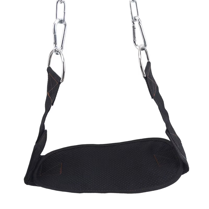 Thick Neoprene Weight Lifting Belt with Chain Dipping Belt for Pull up Chin up Kettlebell Barbell Fitness Bodybuilding Gym Belt