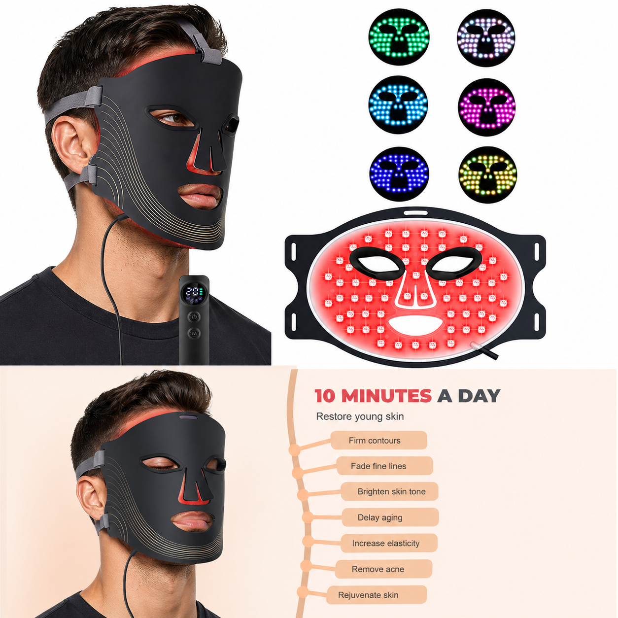Red Light Therapy Face Mask