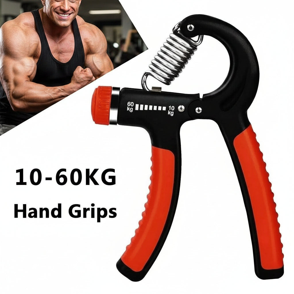 Hand Grip Strength Power Trainer Gripper Strengthener Adjustable Gym Exerciser
