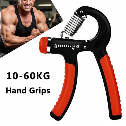 Hand Grip Strength Power Trainer Gripper Strengthener Adjustable Gym Exerciser