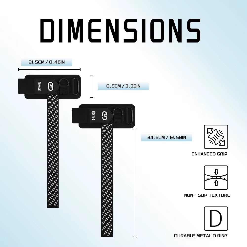 2Pcs Weightlifting Wrist Straps Strength Training Adjustable Non-Slip Gym Booster Bands Fitness Lifting Support Sports Grip Ban